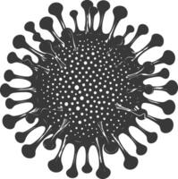 Silhouette Virus schwarz Farbe nur voll Körper vektor