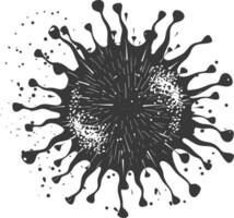 Silhouette Virus schwarz Farbe nur voll Körper vektor