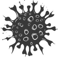 Silhouette Virus schwarz Farbe nur voll Körper vektor