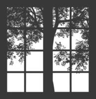 Silhouette Fenster klassisch schwarz Farbe nur voll vektor