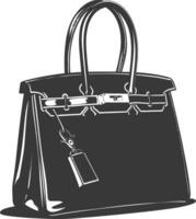 Silhouette Frauen Handtasche schwarz Farbe nur voll vektor