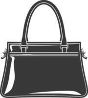 Silhouette Frauen Handtasche schwarz Farbe nur voll vektor