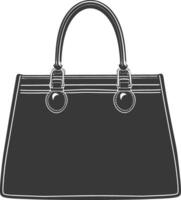 Silhouette Frauen Handtasche schwarz Farbe nur voll vektor