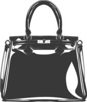 Silhouette Frauen Handtasche schwarz Farbe nur voll vektor