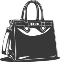 Silhouette Frauen Handtasche schwarz Farbe nur voll vektor