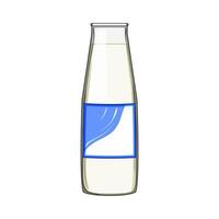 glas mjölk flaska tecknad serie illustration vektor