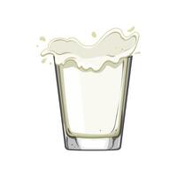 dryck mjölk kopp tecknad serie illustration vektor