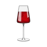 stammlos Wein Glas Karikatur Illustration vektor