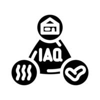 Innen- Luft Qualität jaq Glyphe Symbol Illustration vektor