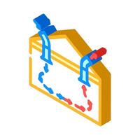 mechanisch Belüftung isometrisch Symbol Illustration vektor