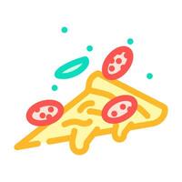 Pizza schnell Essen Farbe Symbol Illustration vektor