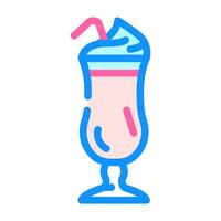 milkshake snabb mat Färg ikon illustration vektor