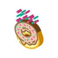 Donuts schnell Essen isometrisch Symbol Illustration vektor