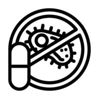 antibiotika mediciner apotek linje ikon illustration vektor