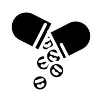 antidepressiva medel mediciner apotek glyf ikon illustration vektor