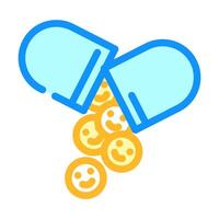 antidepressiva medel mediciner apotek Färg ikon illustration vektor