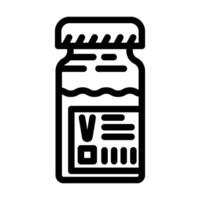 vacciner mediciner apotek linje ikon illustration vektor