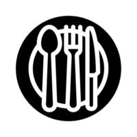 Besteck Restaurant Ausrüstung Glyphe Symbol Illustration vektor