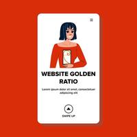 Anteil Webseite golden Verhältnis vektor