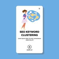 Inhalt SEO Stichwort Clustering vektor