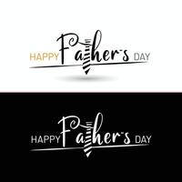 Lycklig fäder dag kalligrafi. text design med en slips vektor