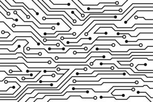 abstrakt trogen krets styrelse teknologi bakgrund. krets styrelse med olika teknologi element. vektor