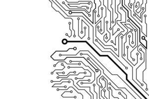 abstrakt futuristisch Schaltkreis Tafel Technologie Hintergrund. Schaltkreis Tafel mit verschiedene Technologie Elemente. vektor