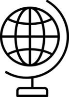 global Welt Linie Symbol vektor