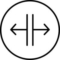 Teilt Linie Symbol vektor