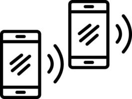Handy, Mobiltelefon synchronisieren Linie Symbol vektor