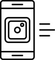 Symbol für die mobile App-Linie vektor