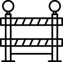 Symbol für die Barrierelinie vektor
