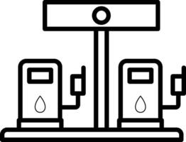 Symbol für die Tankstellenlinie vektor