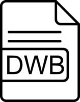 dwb Datei Format Linie Symbol vektor