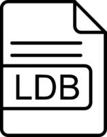 ldb Datei Format Linie Symbol vektor