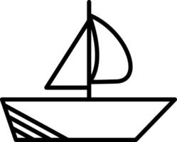 Symbol für die Bootslinie vektor