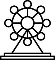 Riesenrad-Liniensymbol vektor