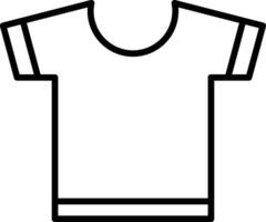 Symbol für T-Shirt-Linie vektor