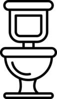 toalett linje ikon vektor