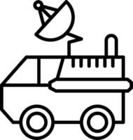 Raum Auto Linie Symbol vektor