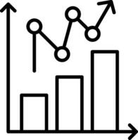 statistisk Diagram linje ikon vektor