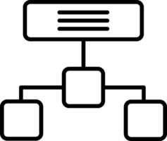 Liniensymbol für hierarchische Struktur vektor