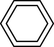 hexagon linje ikon vektor