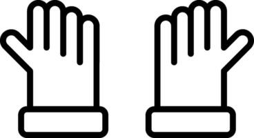 Handschuhe Liniensymbol vektor