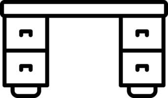 Schreibtischzeilensymbol vektor