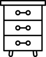 Symbol für die Schubladenlinie vektor