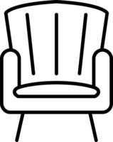 Sessel Liniensymbol vektor