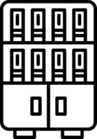 Symbol für die Bücherregallinie vektor