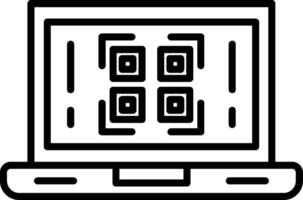 online qr Code Linie Symbol vektor