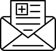 Einladung Brief Linie Symbol vektor